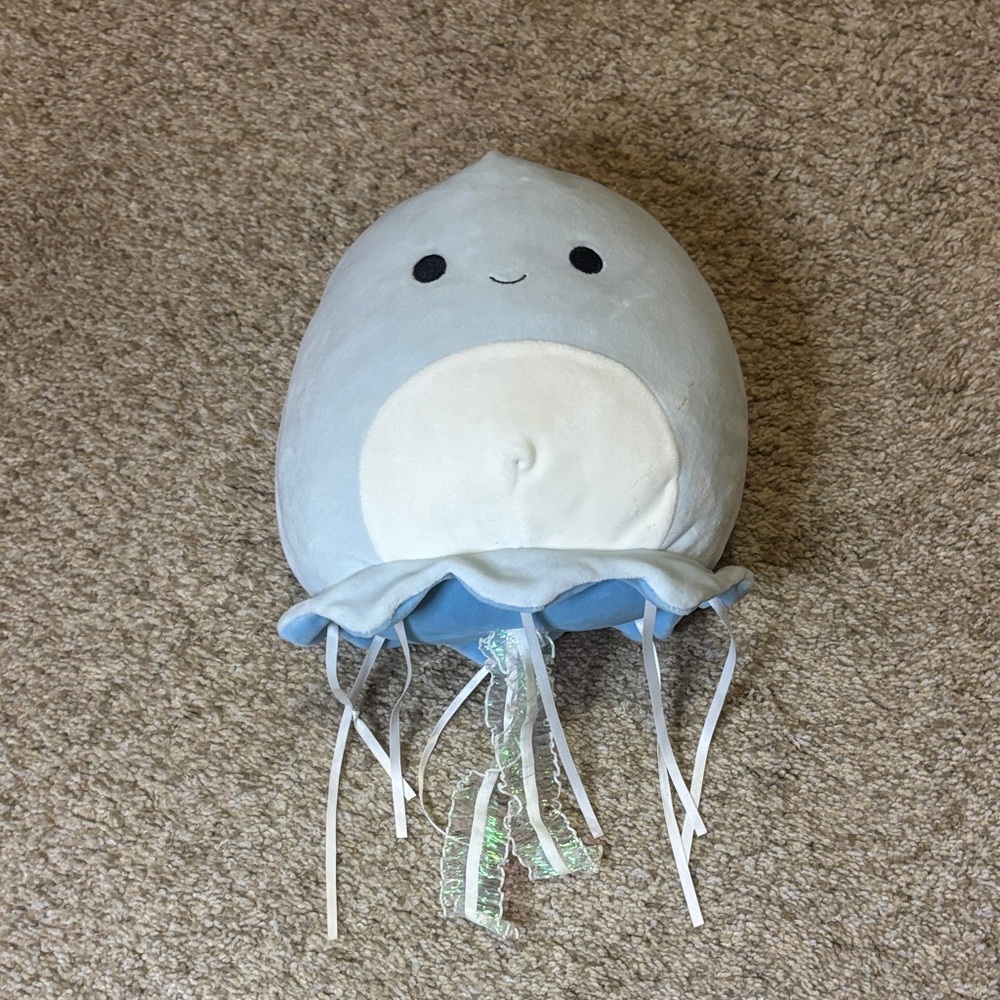 Squishmallows Jellyfish Plush - Light Blue and White
